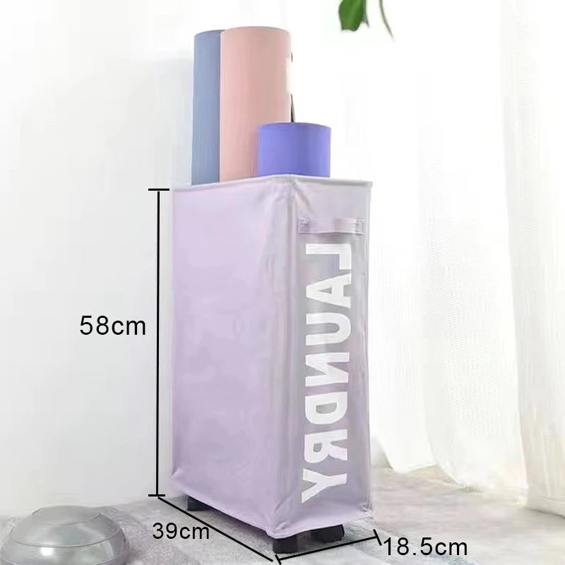 Rolling Laundry Basket – Large Capacity Waterproof Hamper for Yoga Storage