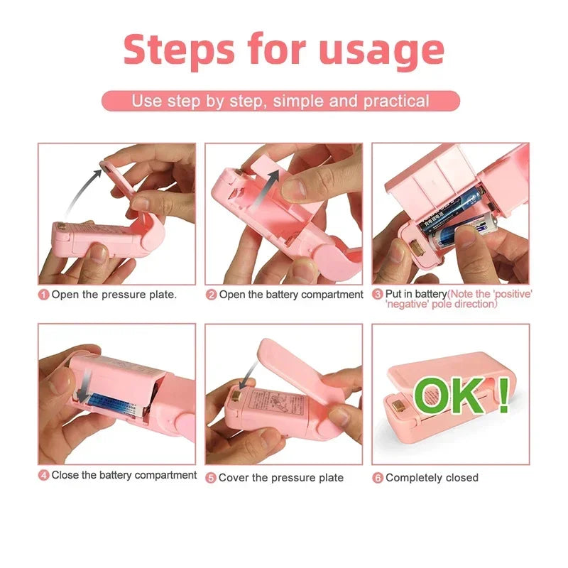 Portable Heat Sealer – Mini Plastic Bag Closure for Food Storage