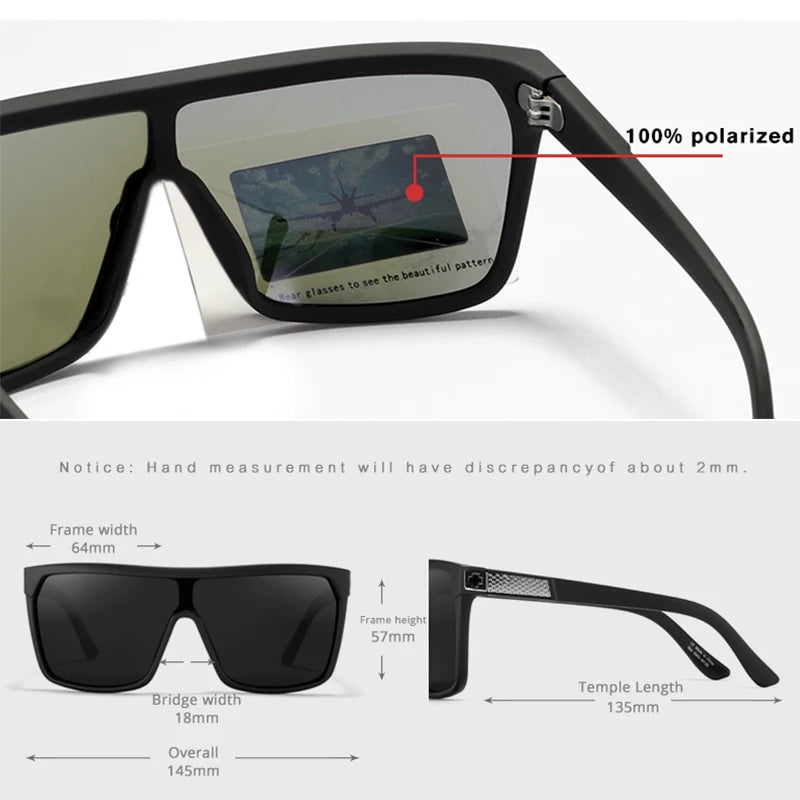 Polarized One Piece Sunglasses – UV400 Protective Eyewear for Driving and Sports