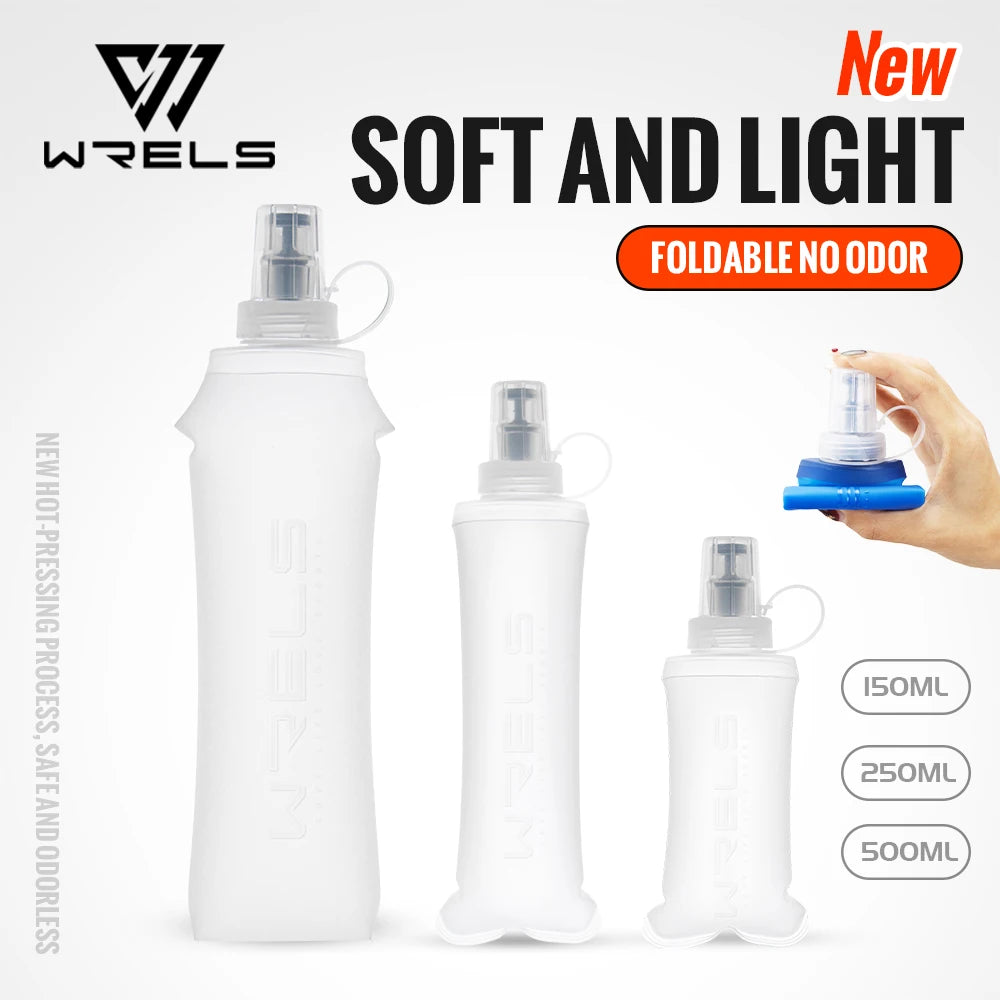 Collapsible TPU Soft Flask – BPA-Free Folding Water Bottle for Hiking and Running