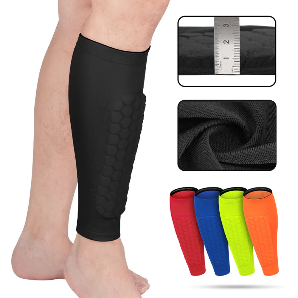 Honeycomb Soccer Shin Guards – Compression Calf Sleeves for Kids and Adults