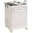 Rolling Laundry Hamper – Large Capacity Collapsible Basket for Bathroom