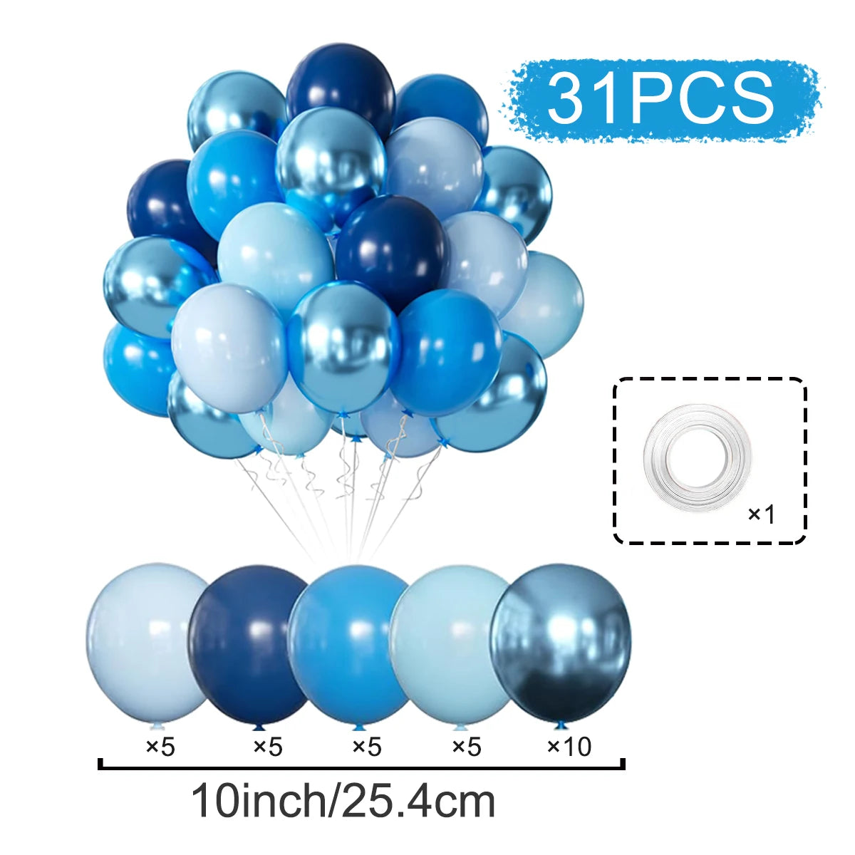 Metallic Pearl and Confetti Balloons – Decorative Latex Set for Party Events