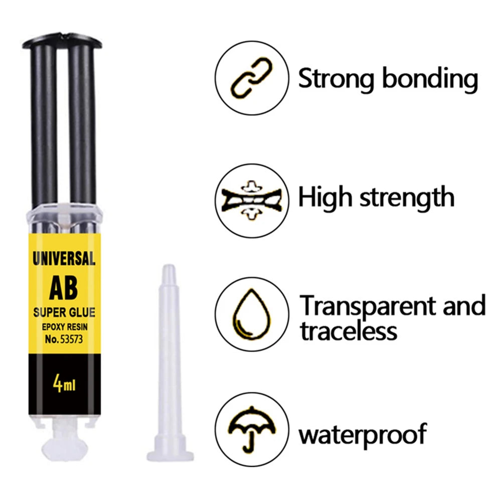 Epoxy Resin AB Glue – Waterproof Fast Setting Adhesive for Wood Metal Repair