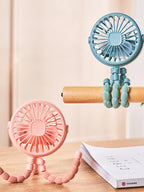 Flexible Tripod Stroller Fan – Rechargeable Personal Cooler for Travel