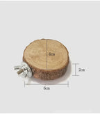 Wooden Pet Perch Platform – Natural Branch Stand for Bird and Hamster Cages
