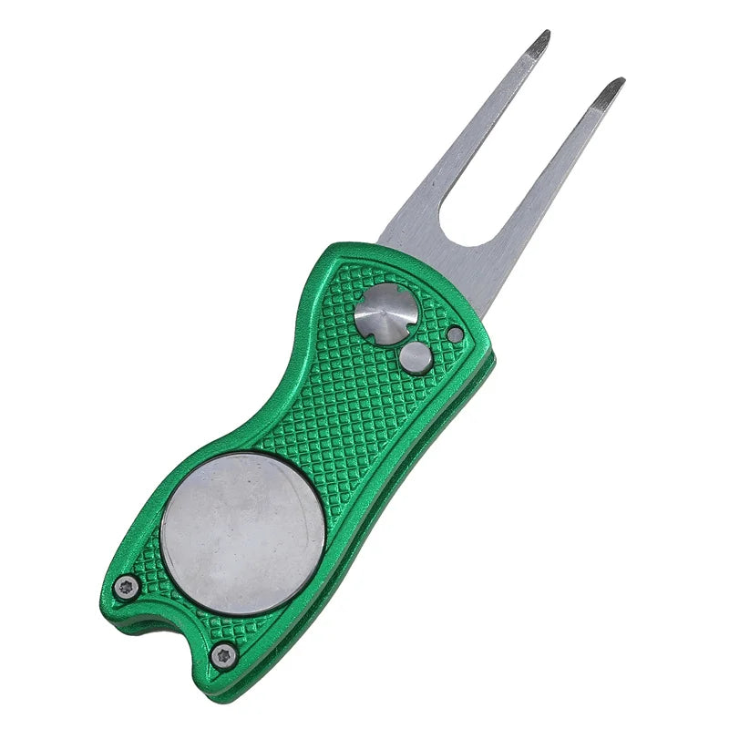 Foldable Golf Divot Tool – Groove Cleaner for Putting Green Training
