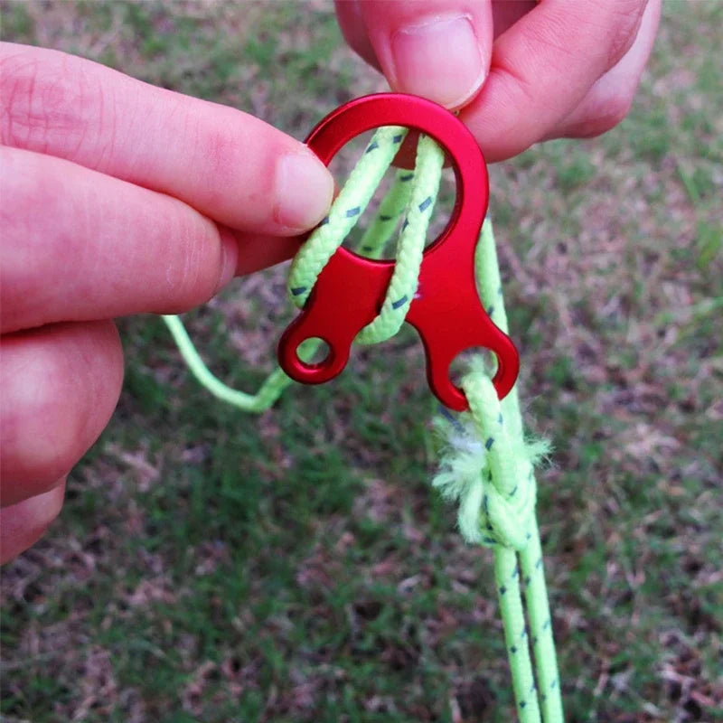3-Hole Tent Rope Adjusters – Anti-Slip Snail Buckles for Outdoor Camping