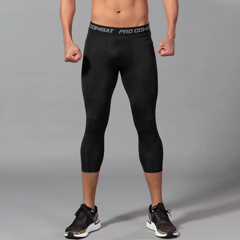 Mens Compression Tights – Moisture Wicking Baselayer for Athletic Workout