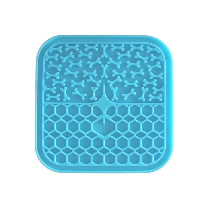 Silicone Slow Feeder Mat – Anti-Choking Pet Licking Bowl for Bath and Grooming