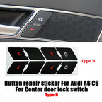 Climate Control Button Decals – Interior Repair Stickers for Audi A6 C6