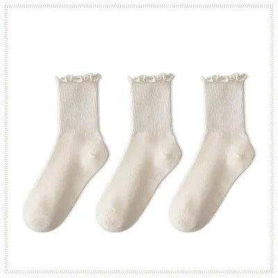 Ruffled Cotton Ankle Socks – Kawaii Lolita Accessories for Women