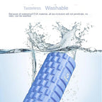 33cm Foam Yoga Massage Roller – Textured Grid Muscle Recovery for Gym Training