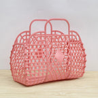 Foldable Mesh Laundry Basket – Portable Plastic Bin for Bathroom Organization