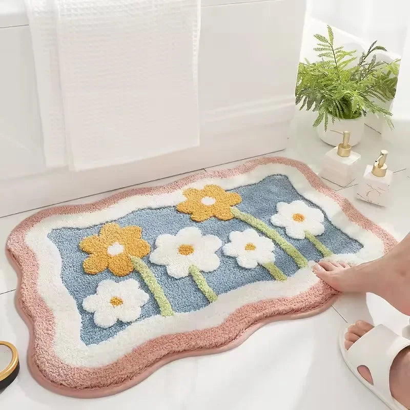 Plush Shaggy Bath Mat – Extra Soft Non-Slip Carpet for Bathroom and Shower