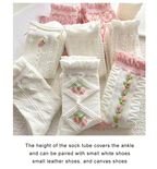 Lace Ruffled Mid-Tube Socks – Soft Harajuku Lolita Style for Winter Fashion