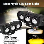 Dual Color LED Spotlights – Hi/Low Beam Fog Lamps for Motorcycles and SUVs