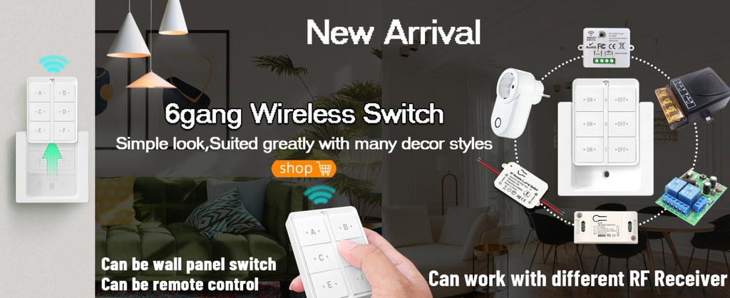 RF Curtain Switch Module – Wireless Remote Control for Motorized Roller Blinds