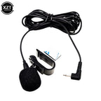 External Wired Microphone – 2.5mm/3.5mm Stereo Plug for Car Radio Hands-Free