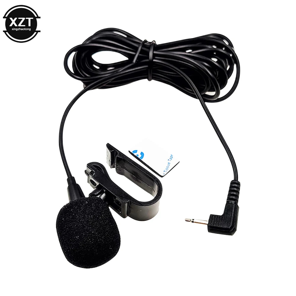 External Wired Microphone – 2.5mm/3.5mm Stereo Plug for Car Radio Hands-Free