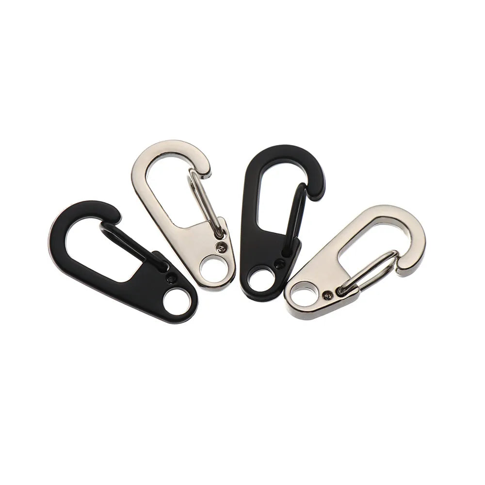 Mini Aluminium D-Ring Carabiner – Spring Clip for Outdoor Camping EDC Gear