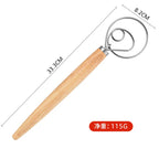Danish Dough Whisk – Stainless Steel Wire Tool for Baking Artisan Bread