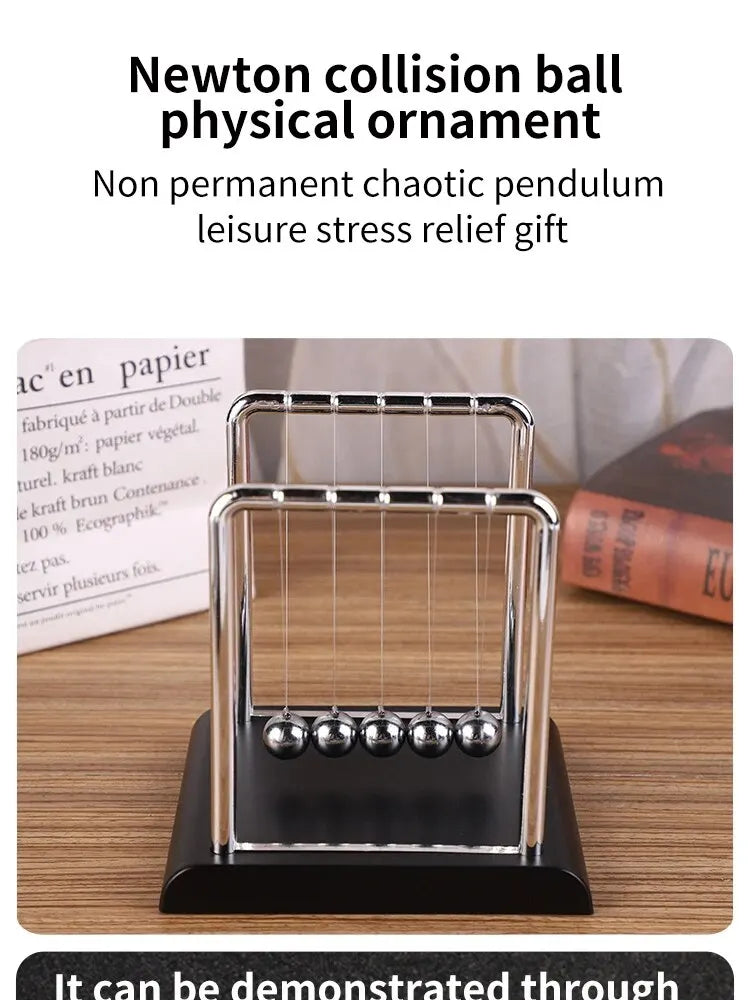 Newton's Cradle Steel Balance Balls – Physics Science Toy for Stress Relief