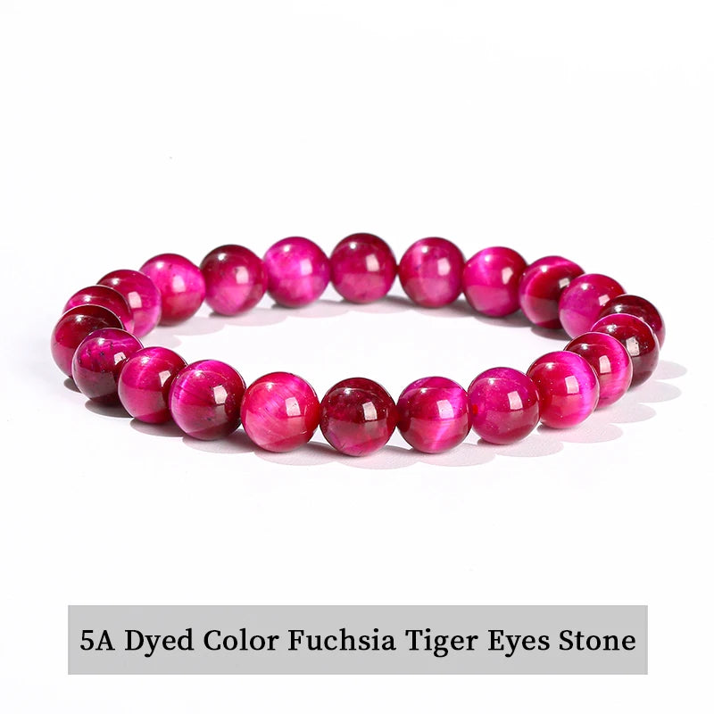 Natural Stone Bead Bracelet – Healing Crystal Gemstone Jewelry for Men and Women