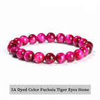Natural Stone Bead Bracelet – Healing Crystal Gemstone Jewelry for Men and Women