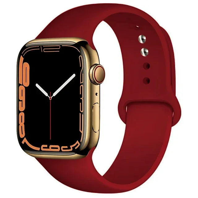 Silicone Apple Watch Sport Band – Adjustable Strap for Series 1-11 and Ultra