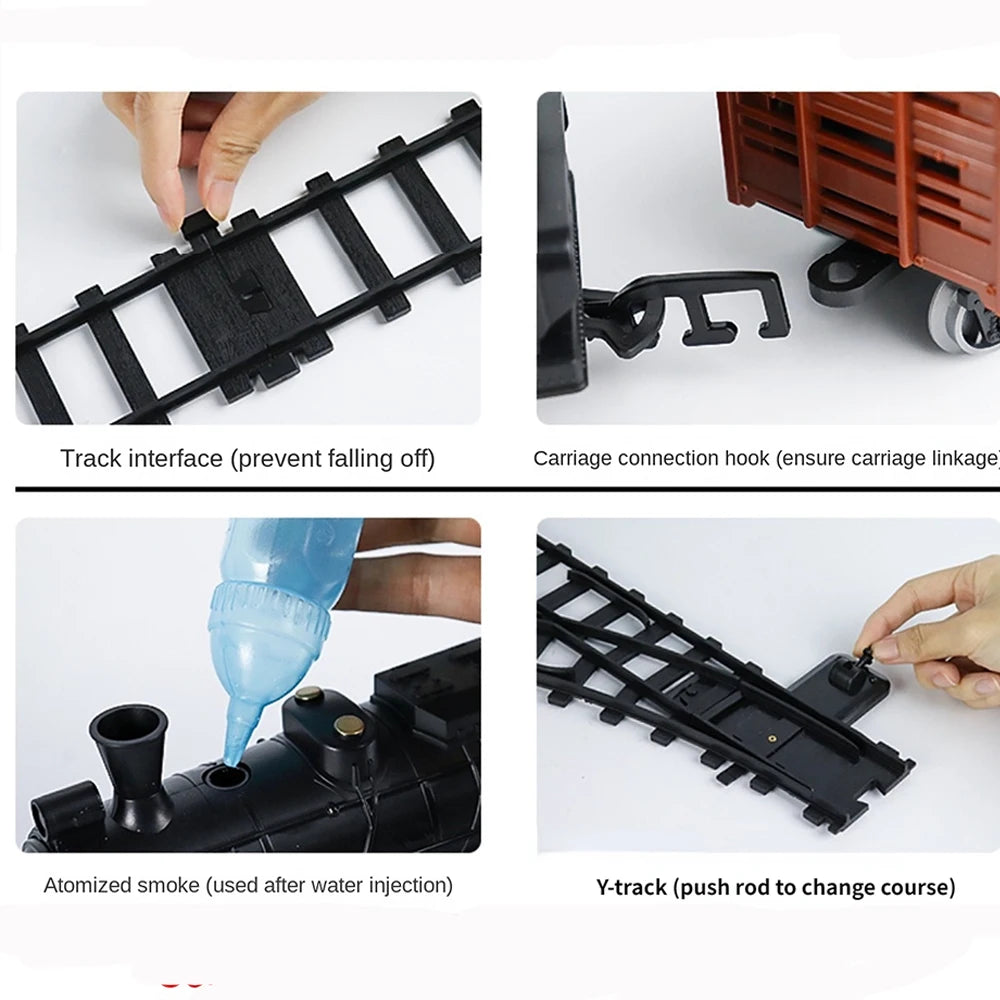 Remote Control Steam Train – Retro Simulation Toy for Kids