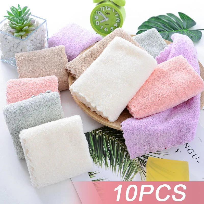 Coral Fleece Microfiber Towels – Thickened Soft Absorbent Cloth for Home Bath