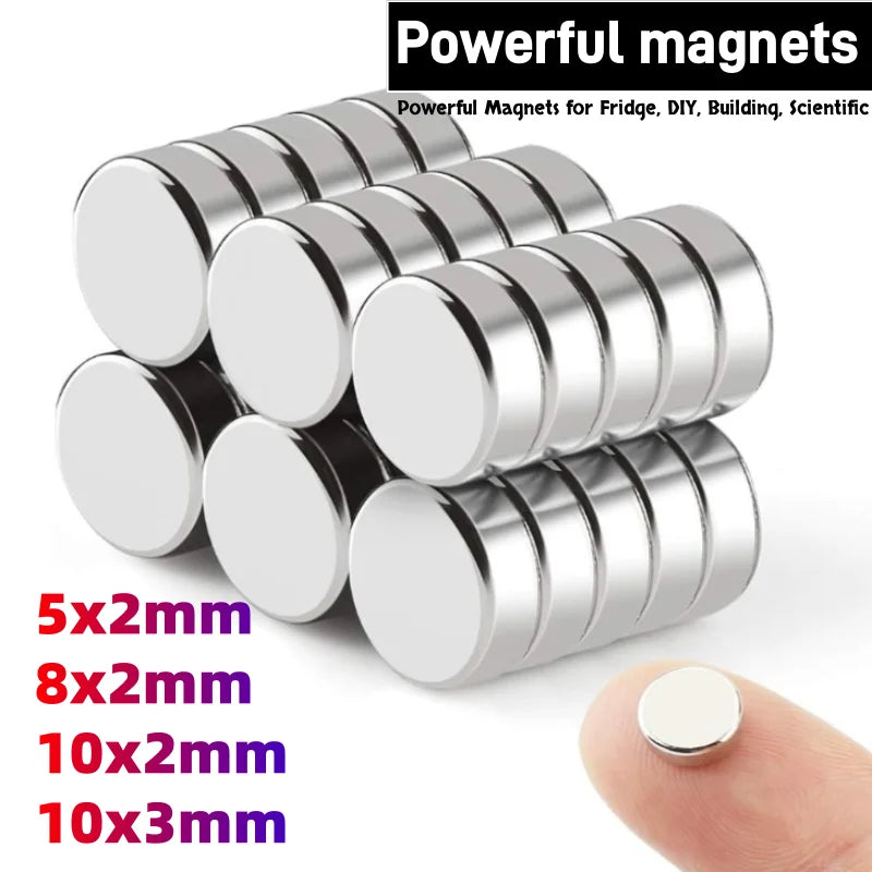 Round Neodymium Disc Magnets – Assorted Sizes for DIY Crafts and Home Decor