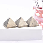 Natural Pyrite Crystal Pyramid – Polished Energy Tower for Home Decor Gifts