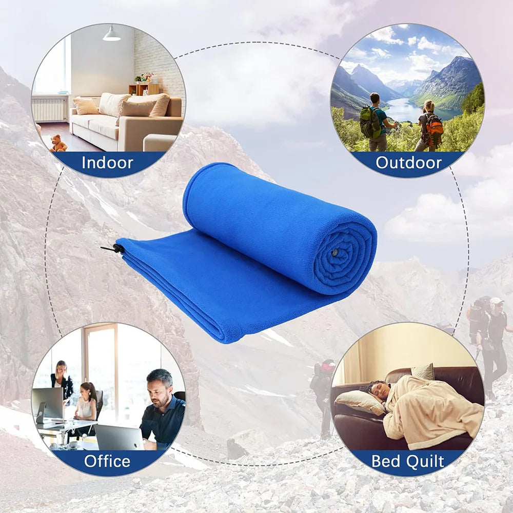 Fleece Sleeping Bag – 180x80cm Thermal Liner for Outdoor Camping and Travel