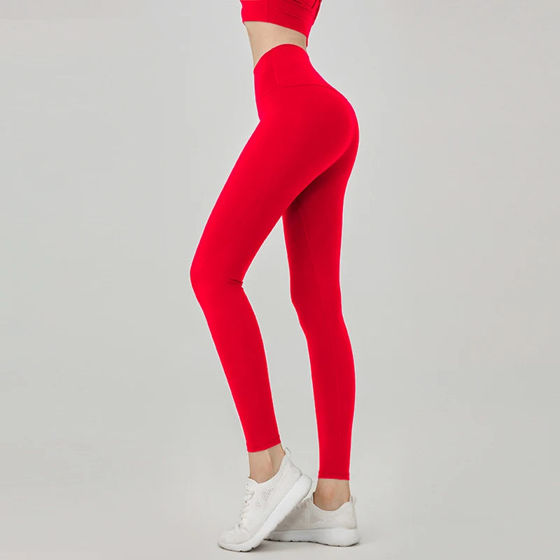 High Waisted Yoga Leggings – Naked Feel Fitness Pants for Gym and Running