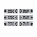 Security Alarm Warning Vinyl Decals – 2.9 Inch Adhesive Labels for Home Safety