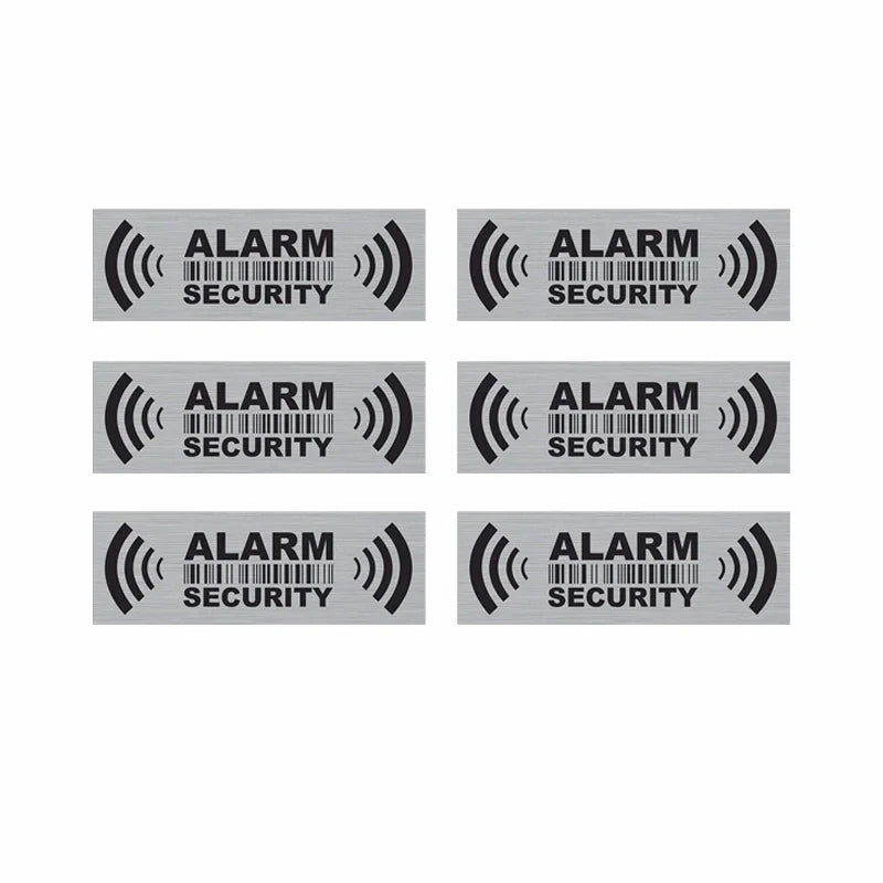 Security Alarm Warning Vinyl Decals – 2.9 Inch Adhesive Labels for Home Safety