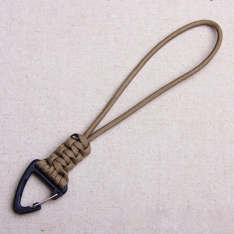 Braided Paracord Keychain – 20cm Military Nylon Lanyard for Outdoor Gear