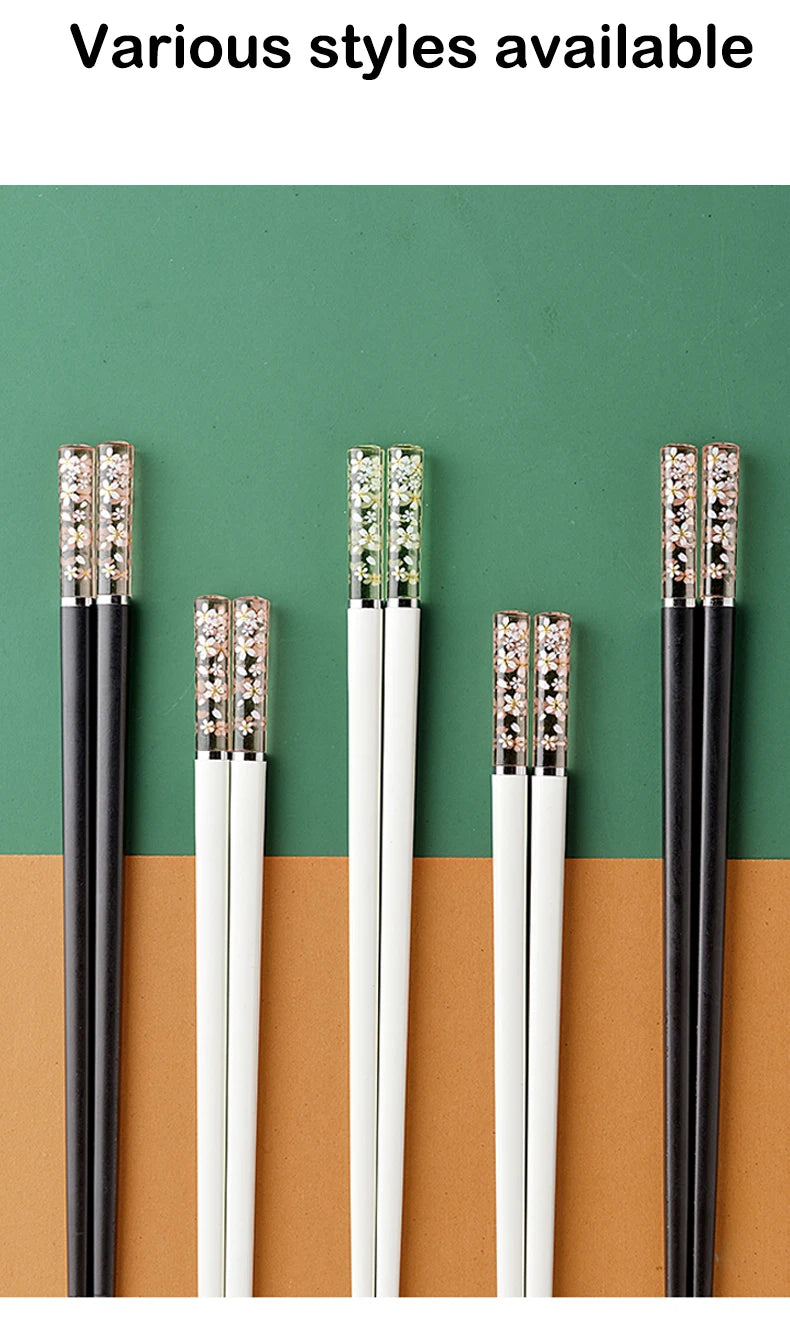Sakura Japanese Chopsticks – Pink Cherry Blossom Reusable Tableware for Sushi