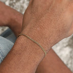 Gold Stainless Steel Cuban Chain Bracelet – Unisex Hip Hop Jewelry