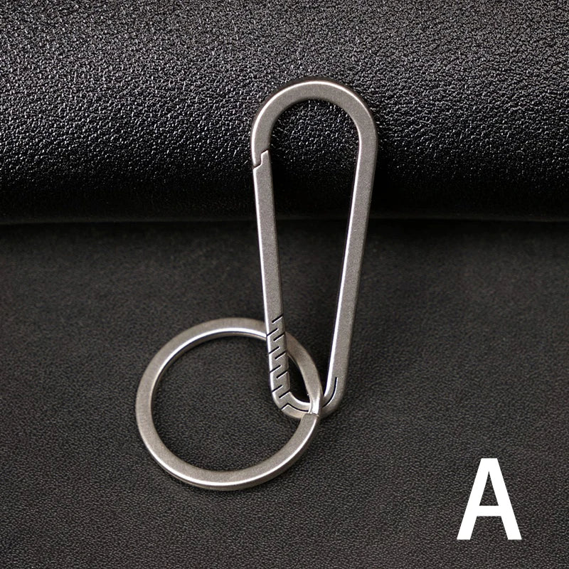 Titanium Alloy Carabiner Keychain – Multifunctional Tool for EDC Gear