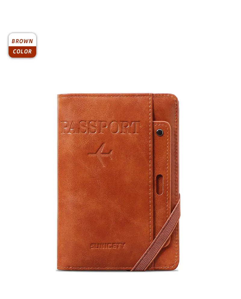 RFID Passport Holder Wallet – Anti-Theft Travel Organizer for Men and Women