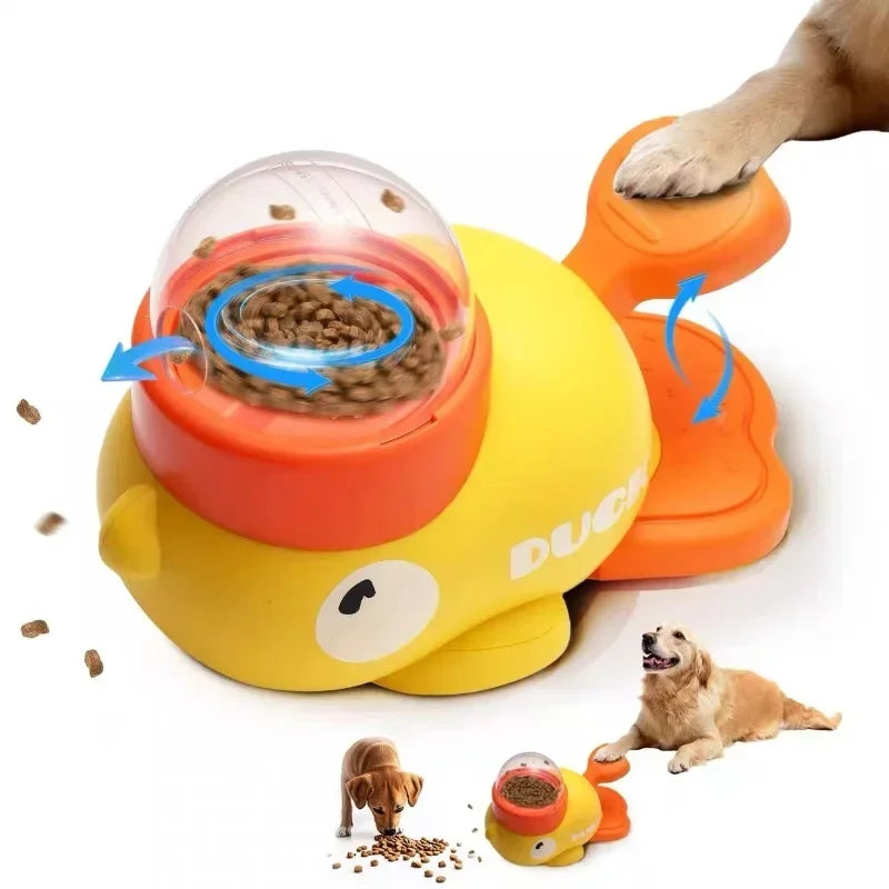 Interactive Duck Treat Dispenser – Slow Food Puzzle Toy for Dog Training