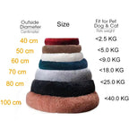 Plush Donut Dog Bed – Large Round Fluffy Kennel for Winter Pet Comfort