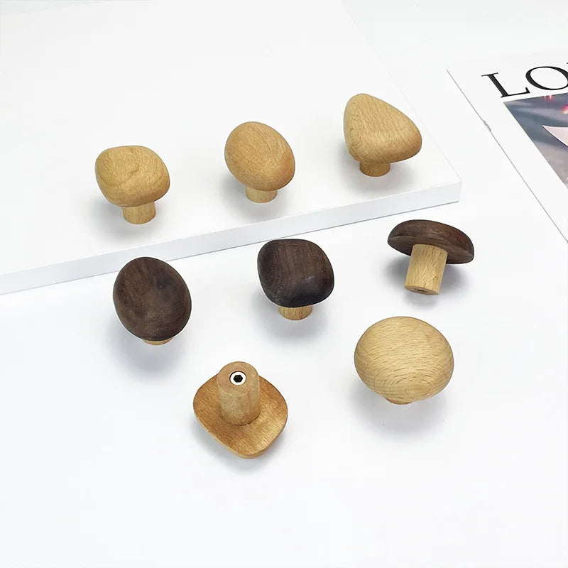 Natural Wooden Wall Hooks – Minimalist Coat and Hat Hanger for Entryway