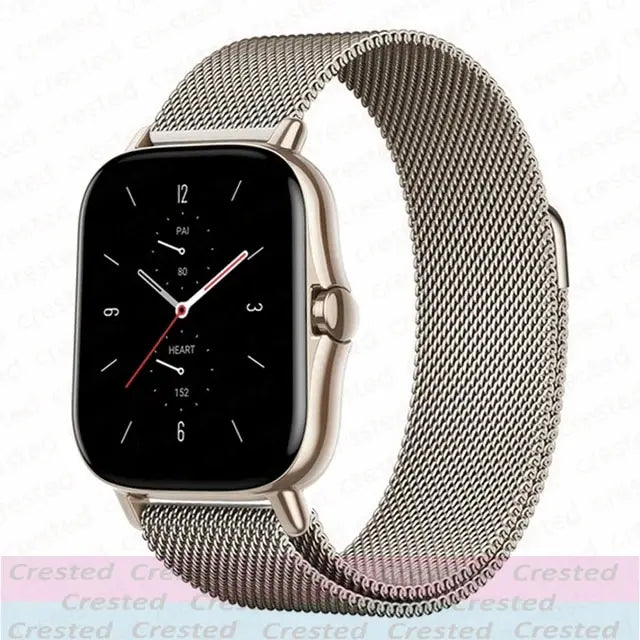 Milanese Stainless Steel Watch Band – 20mm 22mm Strap for Amazfit Smartwatches