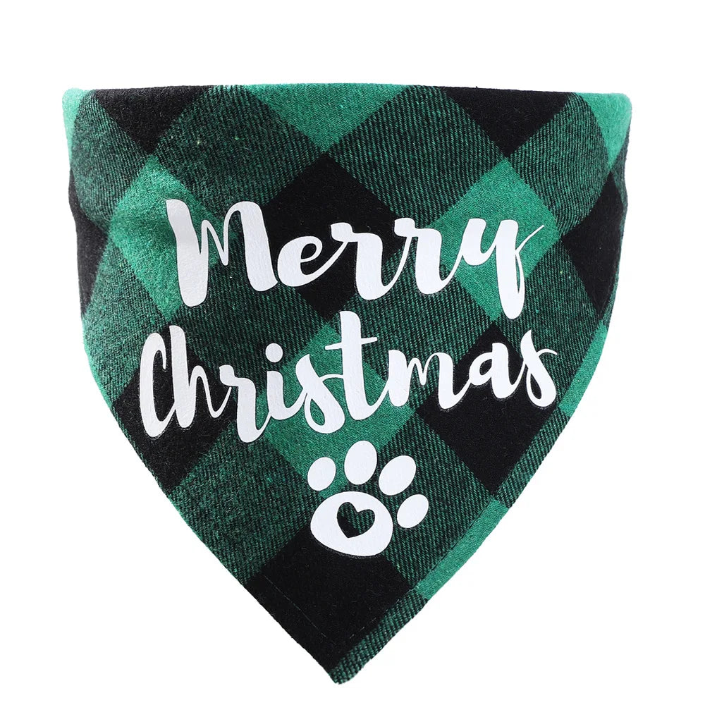 Cotton Triangle Pet Bandana – Adjustable Scarf Collar for Dogs and Cats