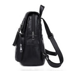 Leather Designer Backpack – Large Capacity Women’s Bag for Travel and School