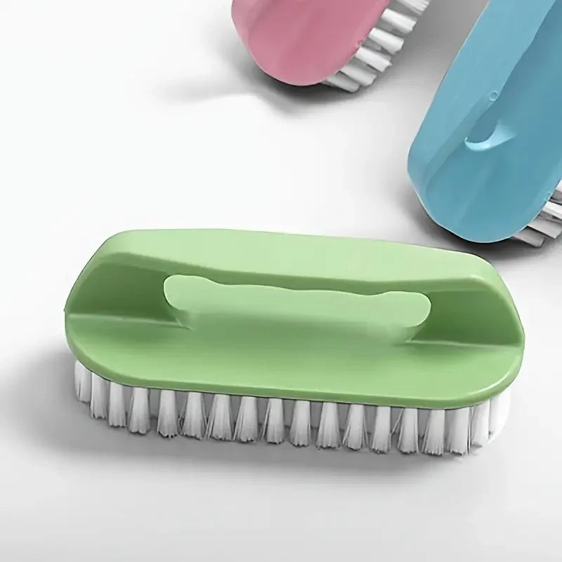 Hard Bristle Laundry Brush – Plastic Scrubbing Tool for Shoes and Clothes